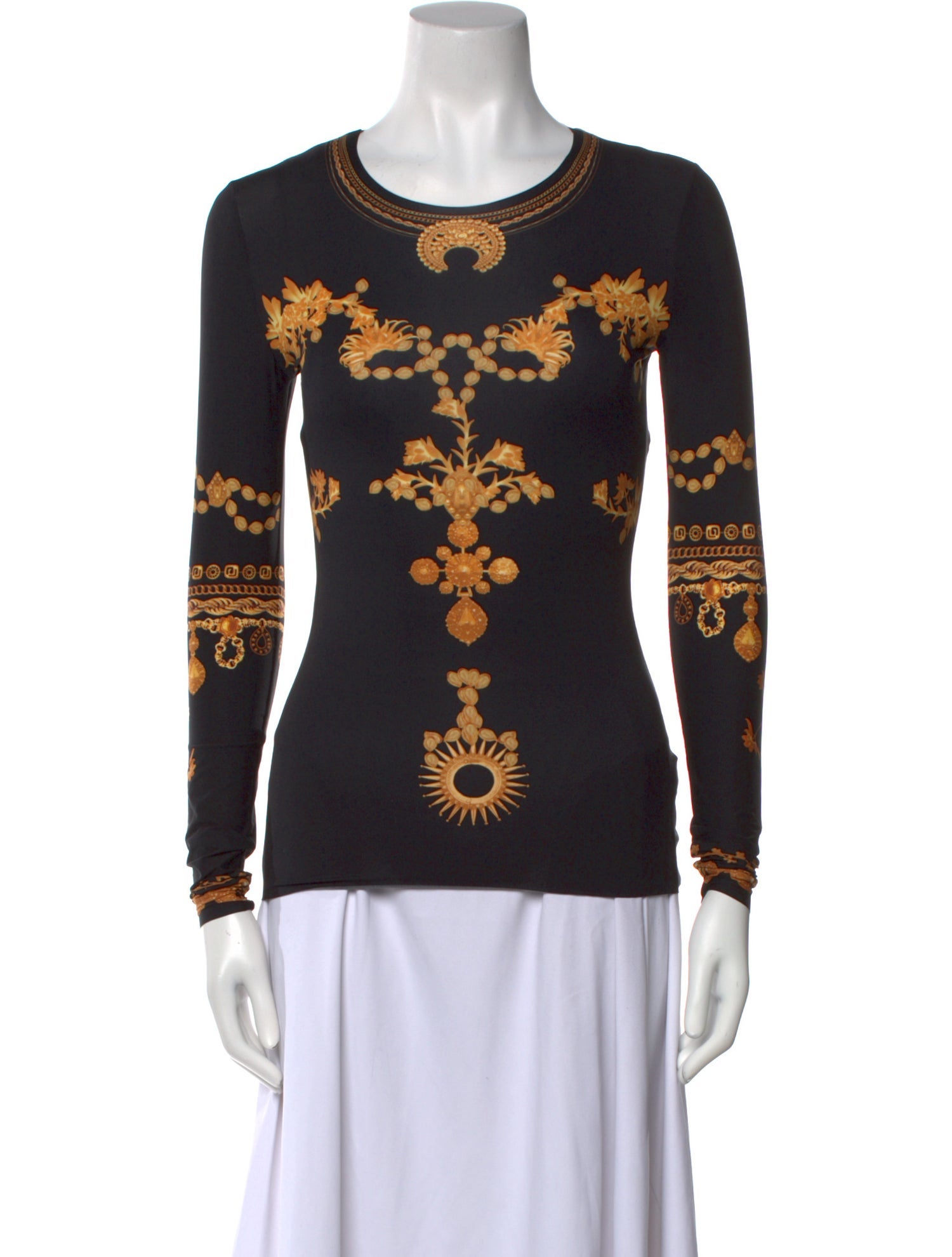 Marine Serre Printed Scoop Neck Sweatshirt