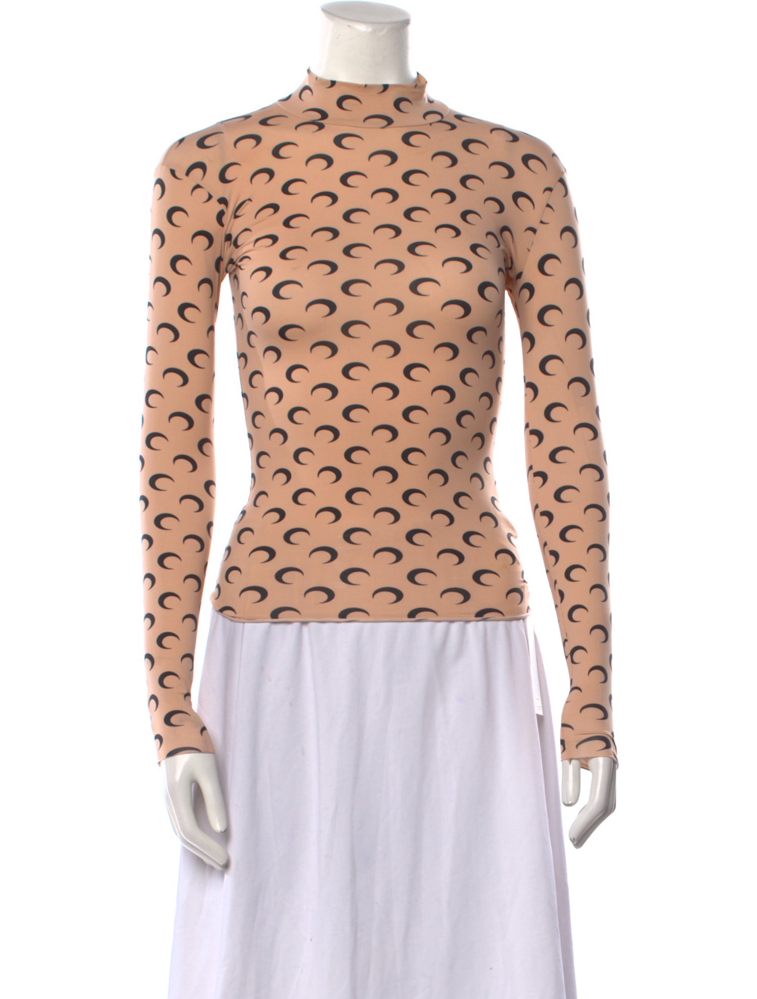 Marine Serre Printed Mock Neck Sweatshirt