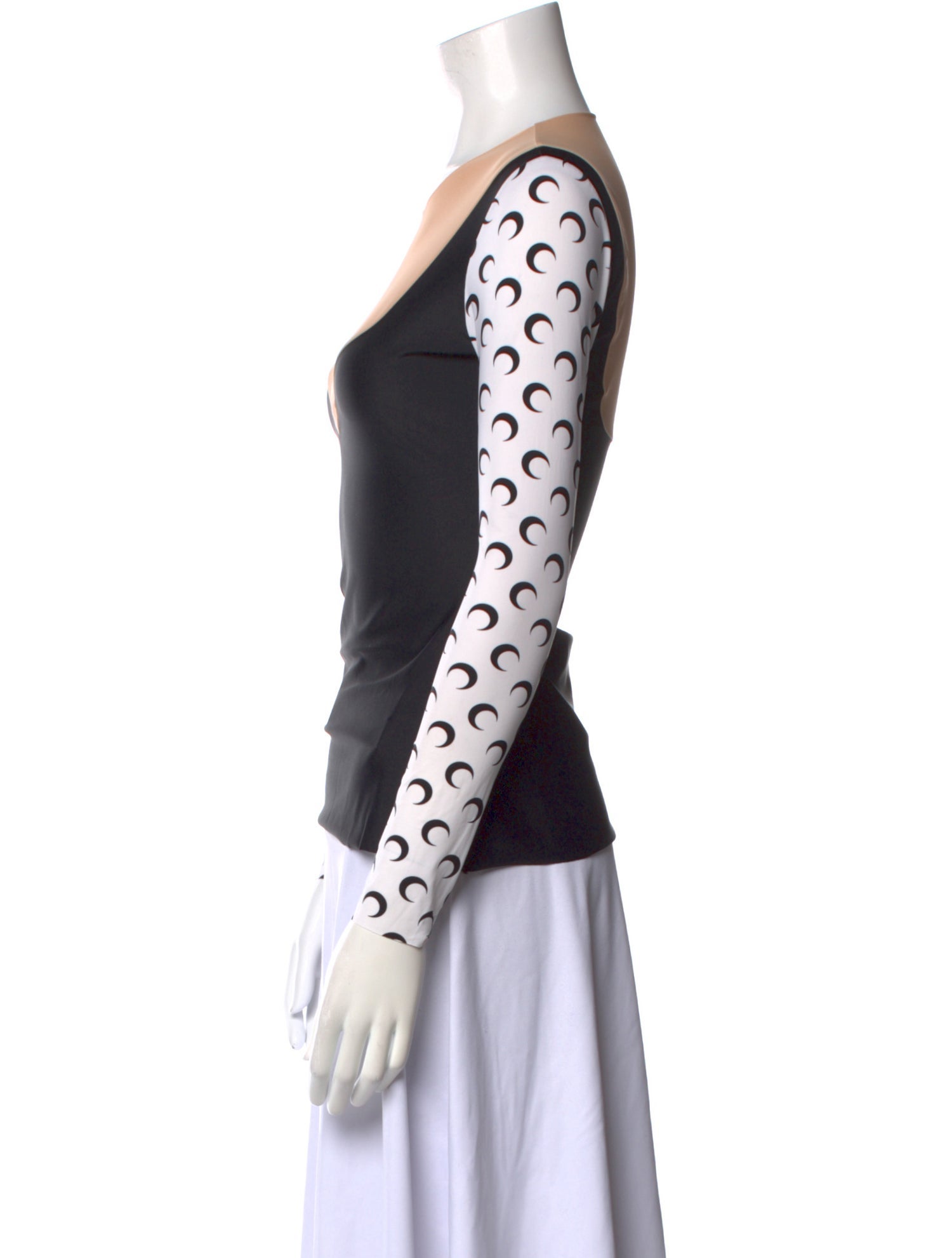 Marine Serre Scoop Neck Long Sleeve Sweatshirt