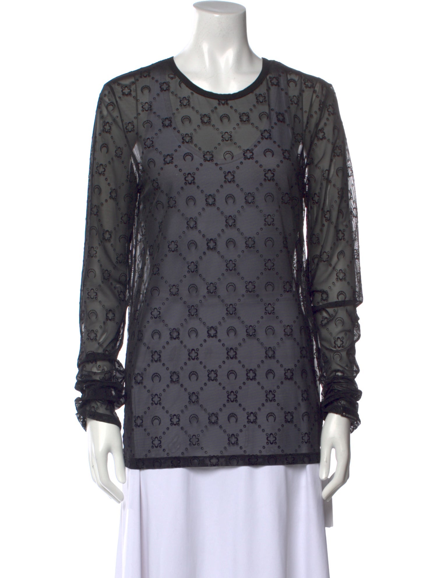 Marine Serre Floral Print Crew Neck Top w/ Tags