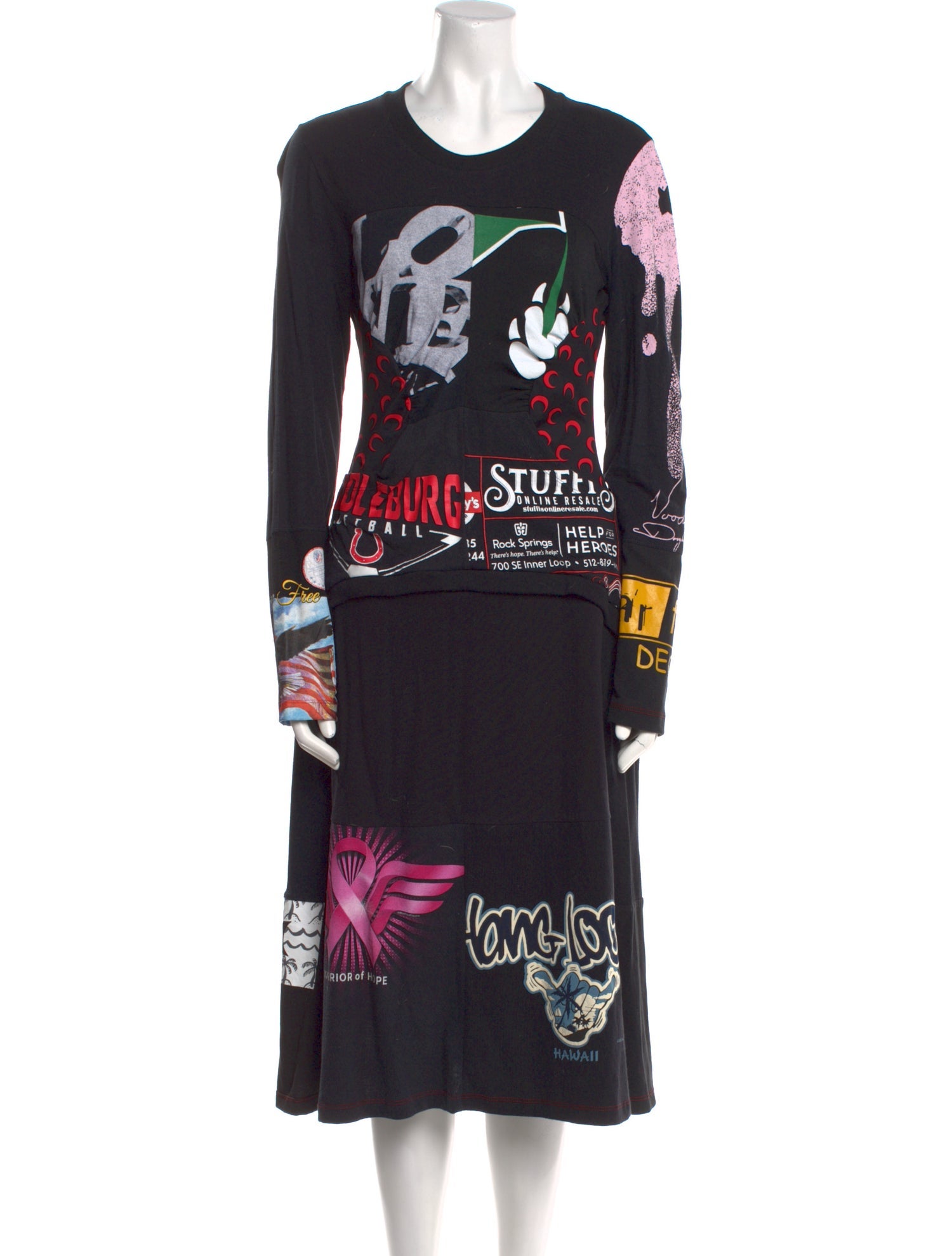 Marine Serre Graphic Print Midi Length Dress