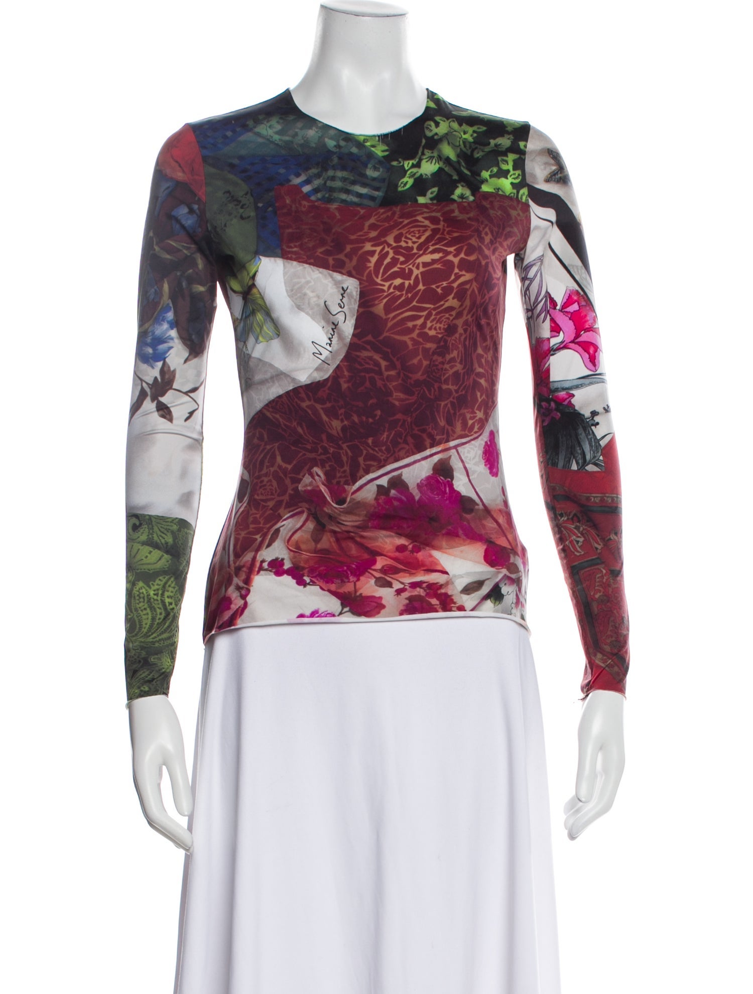 Marine Serre Printed Crew Neck Sweatshirt