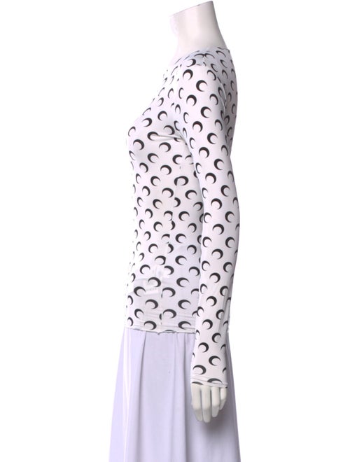 Marine Serre Printed Crew Neck Sweatshirt