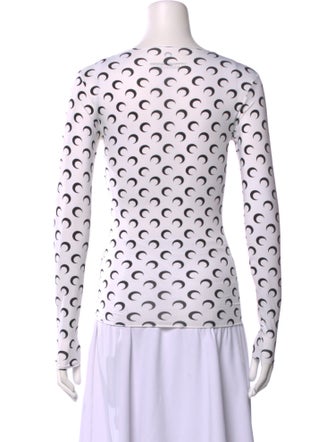 Marine Serre Printed Crew Neck Sweatshirt