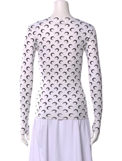 Marine Serre Printed Crew Neck Sweatshirt