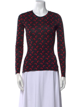 Marine Serre Borderline Crescent Logo Printed Top