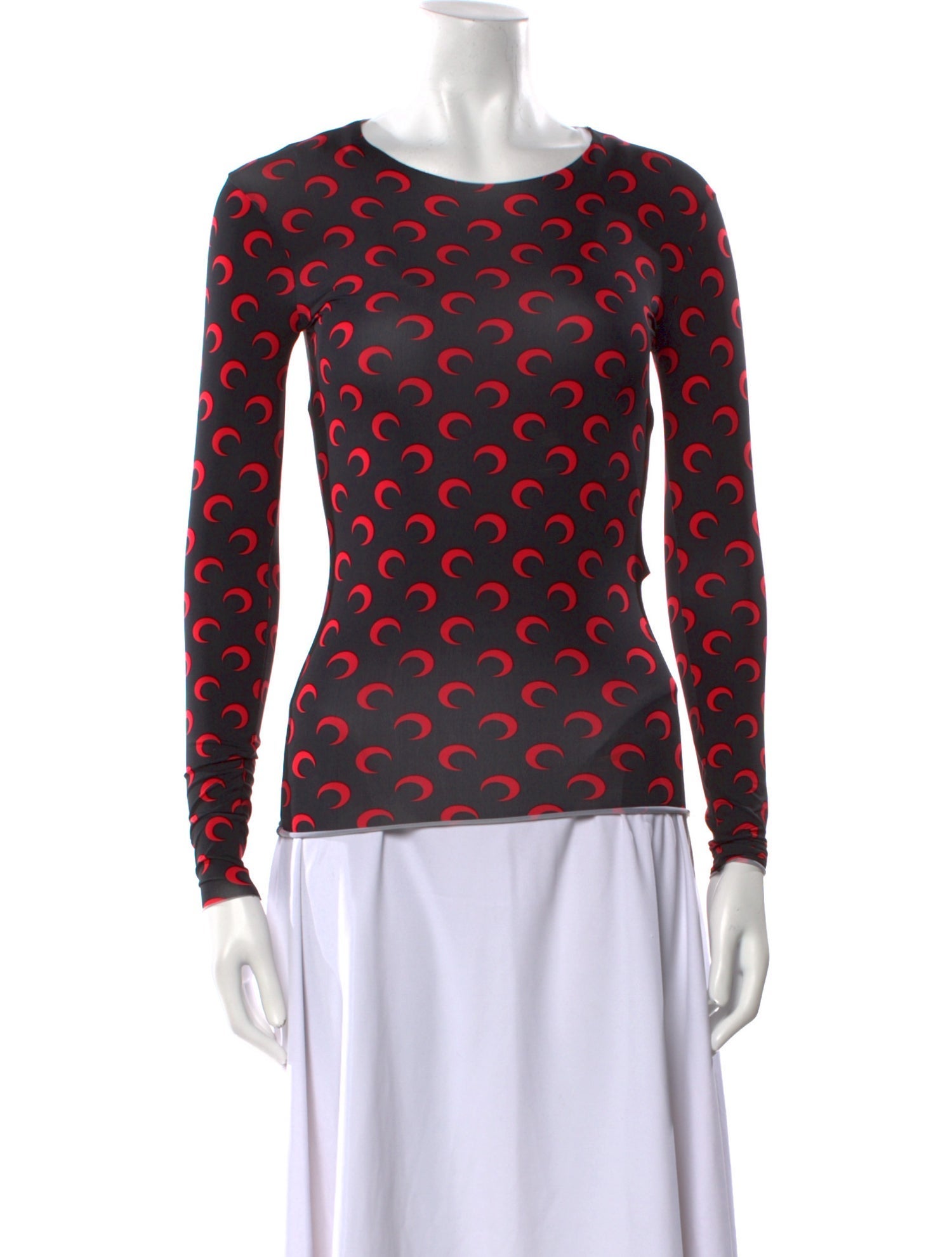 Marine Serre Printed Scoop Neck Top