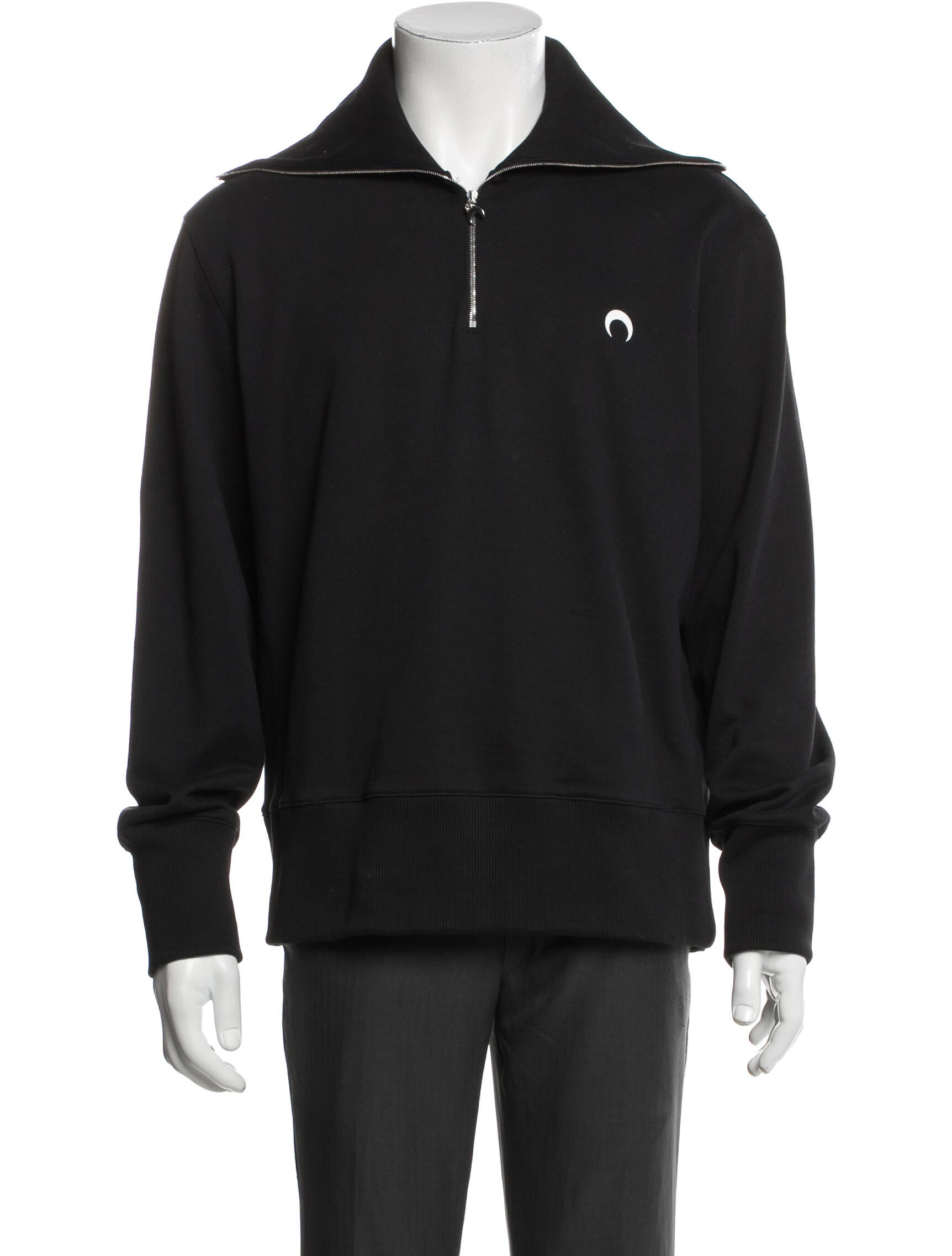 Marine Serre Graphic Print Collar Polo Sweater