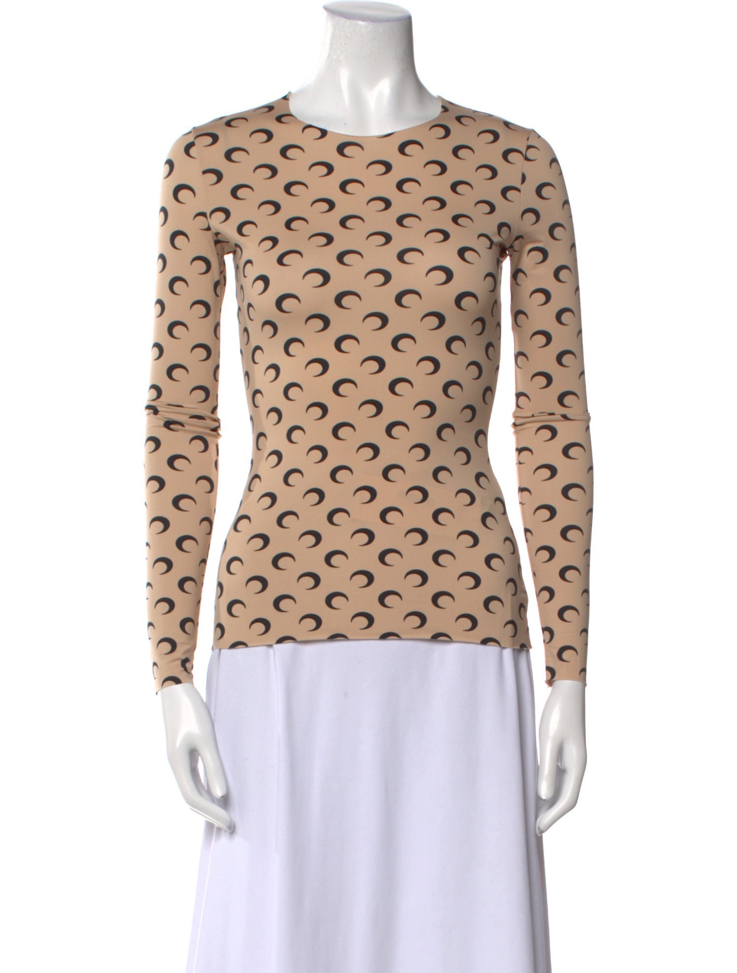 Marine Serre All Over Moon Second Skin Printed Sweatshirt