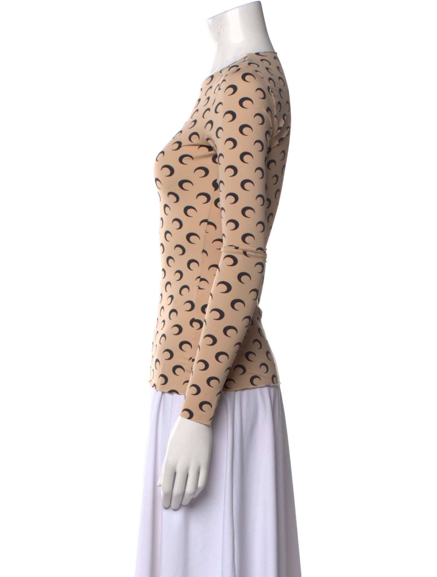 Marine Serre All Over Moon Second Skin Printed Sweatshirt