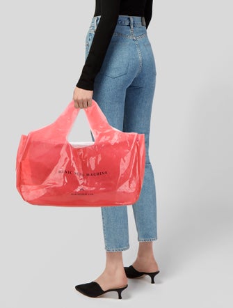 Marine Serre Rubber Top Handle Bag