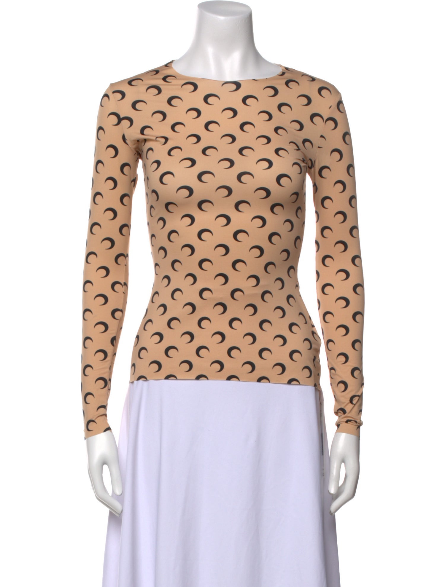 Marine Serre Printed Bateau Neckline Top