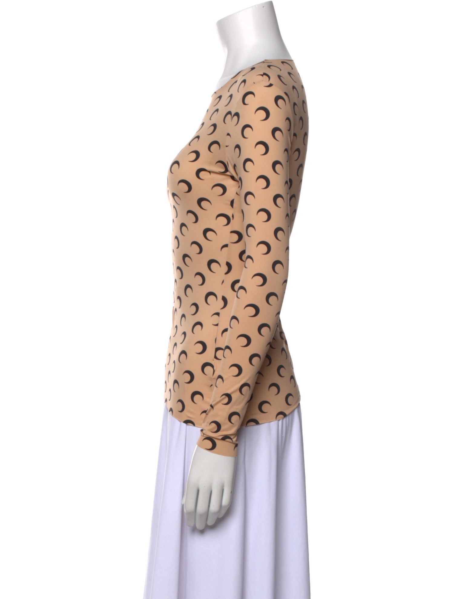 Marine Serre Printed Bateau Neckline Top