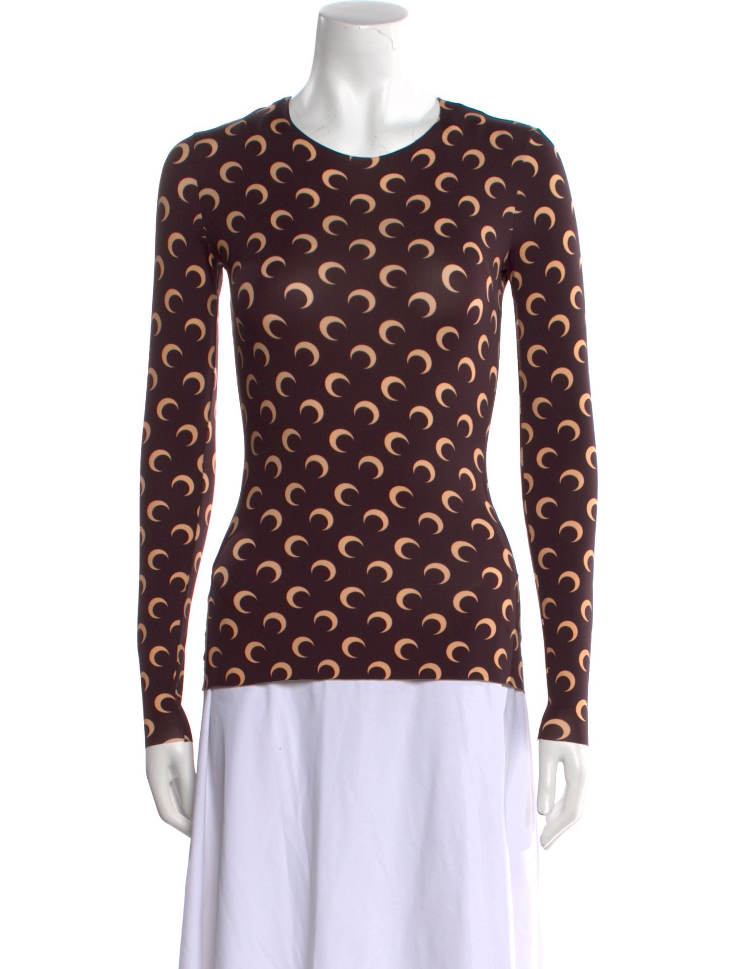 Marine Serre Printed Crew Neck Sweatshirt