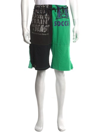 Marine Serre Graphic Print Jogger Shorts