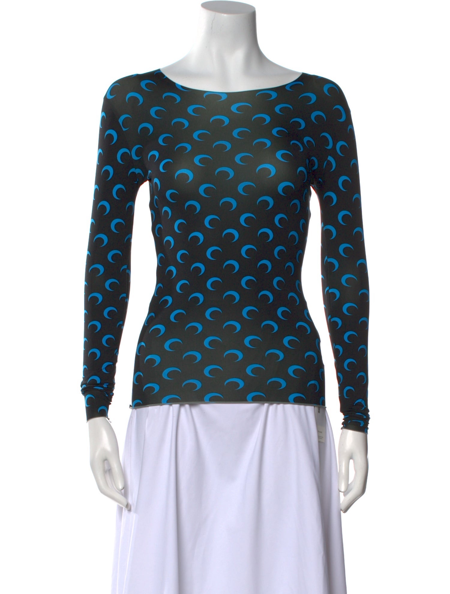 Marine Serre Printed Scoop Neck Top