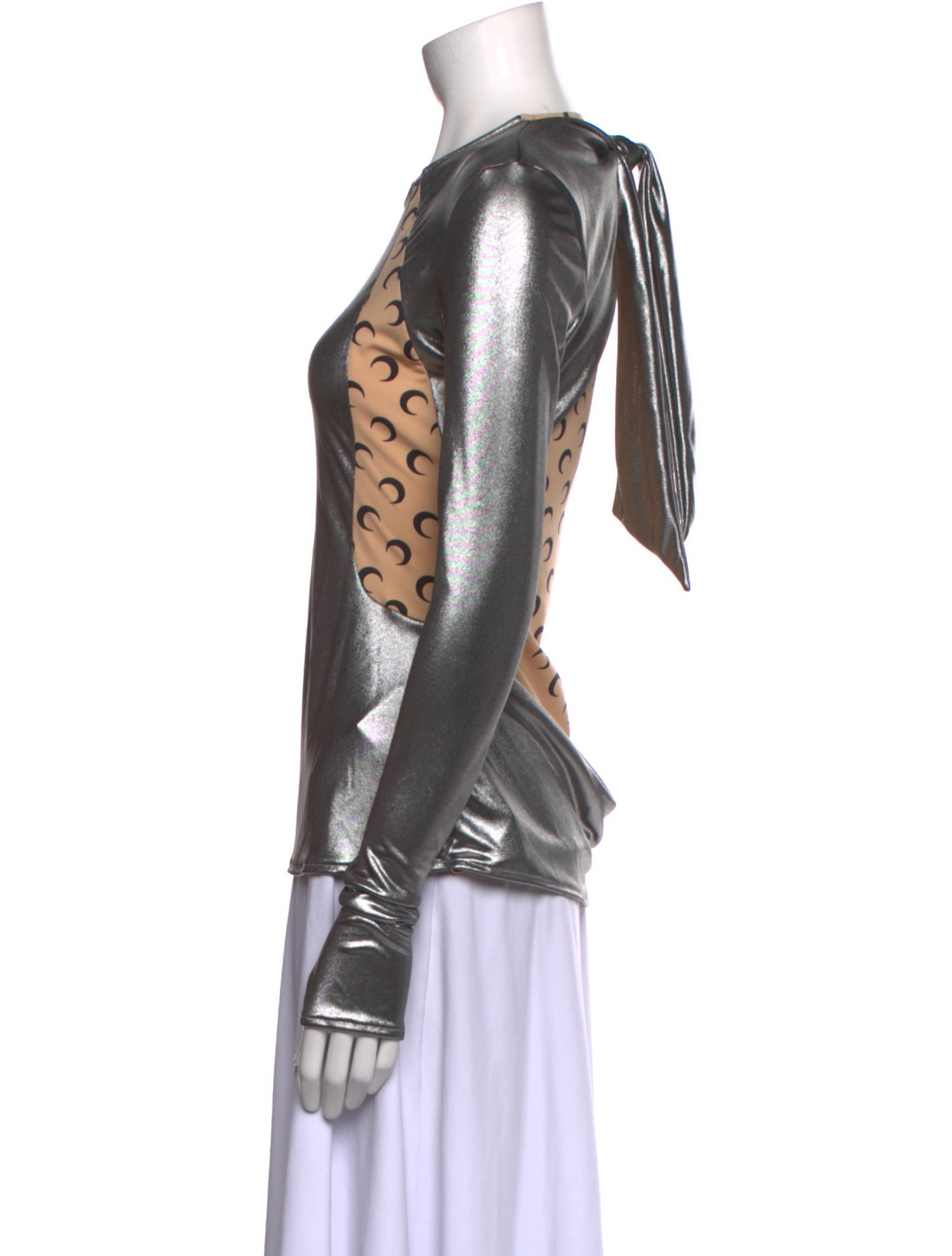 Marine Serre Crew Neck Long Sleeve Top