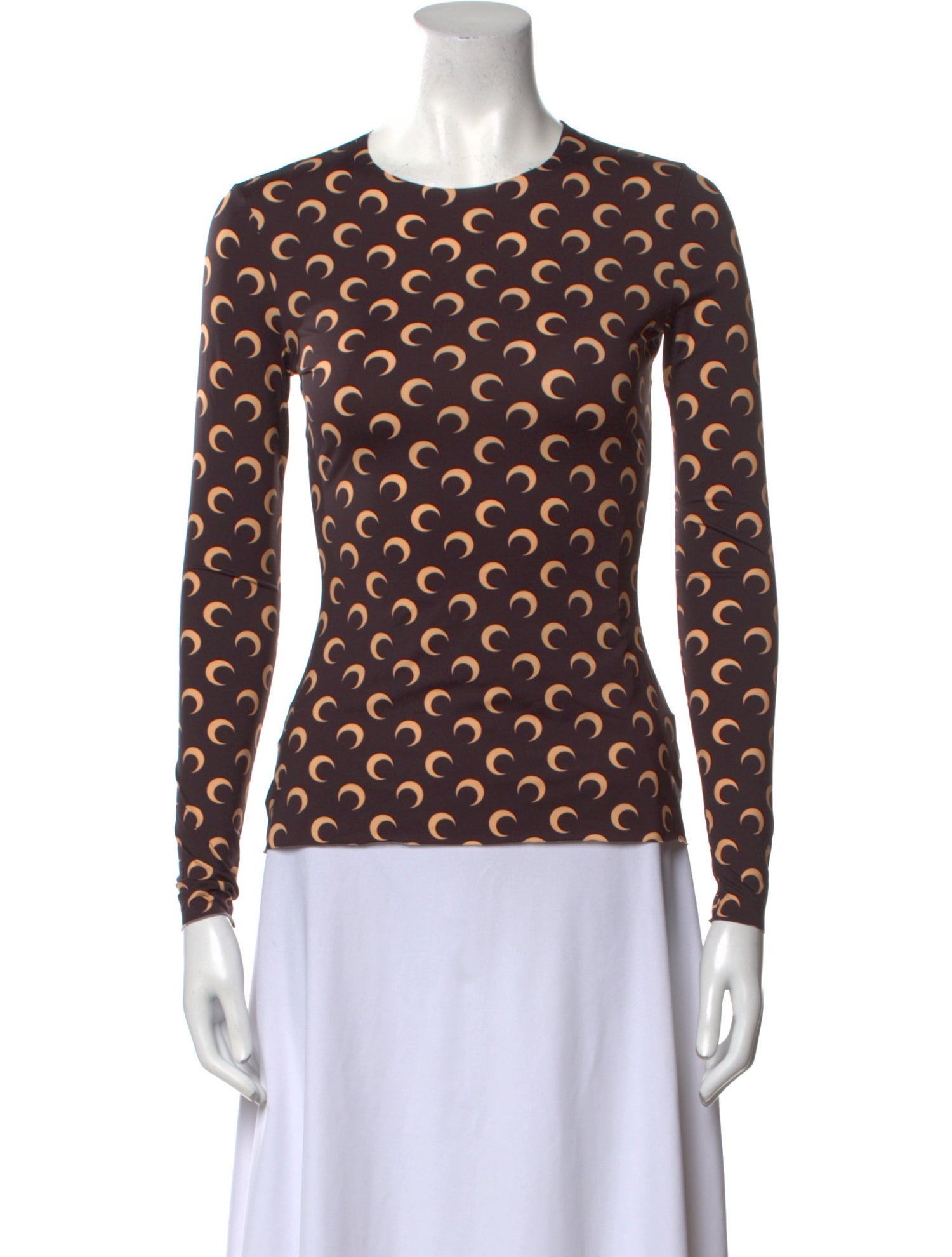 Marine Serre Crew Neck Long Sleeve Sweatshirt