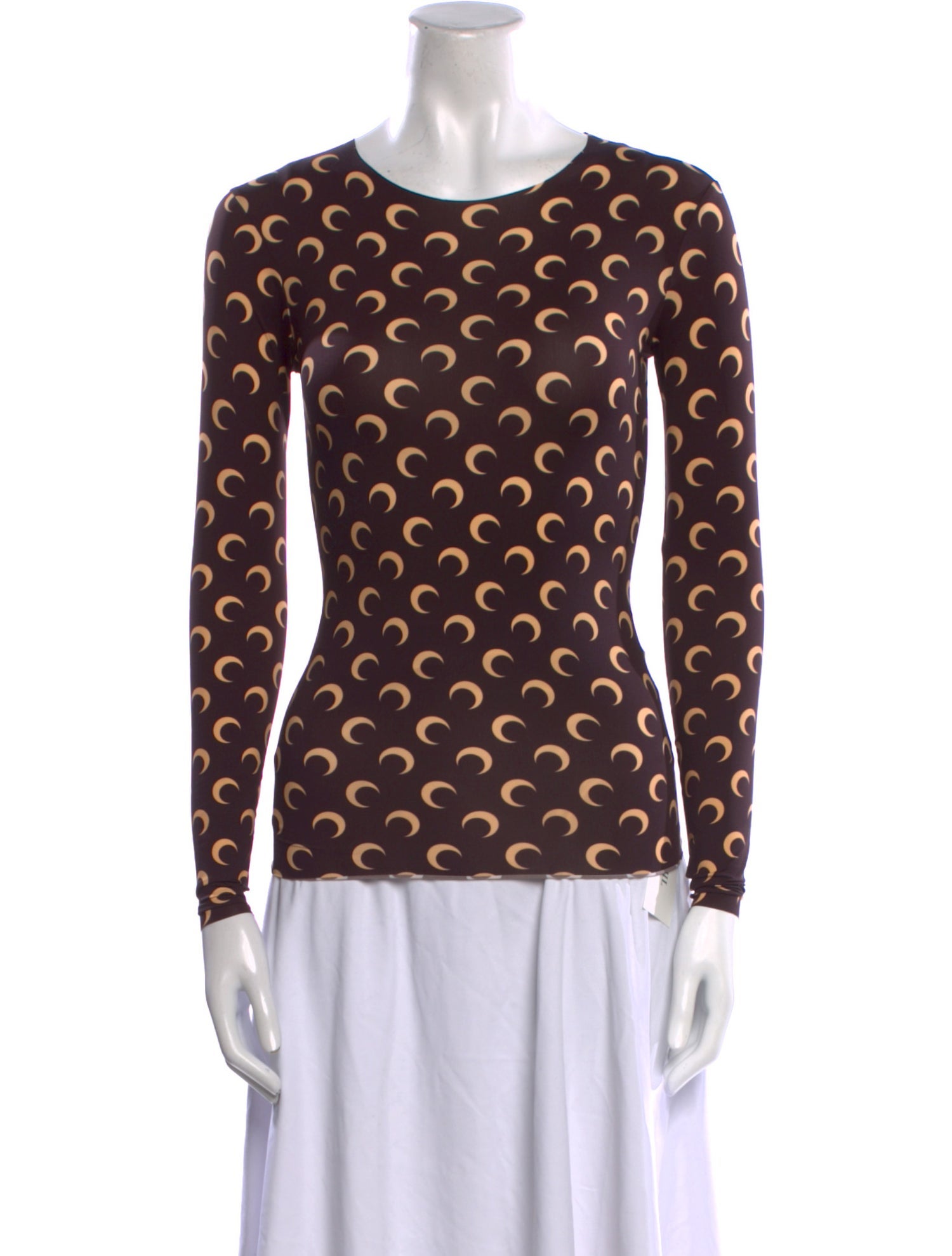 Marine Serre Printed Crew Neck Sweatshirt