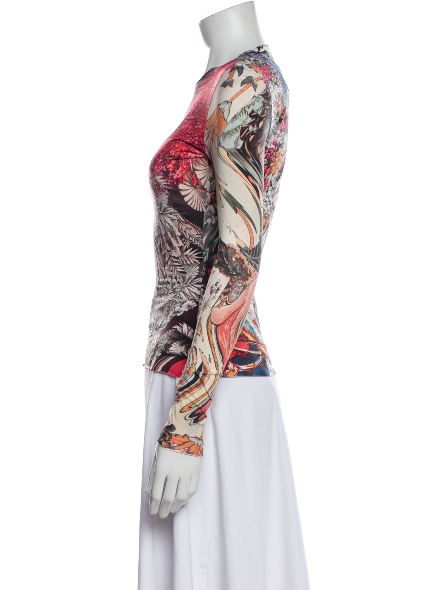 Marine Serre Printed Crew Neck Top