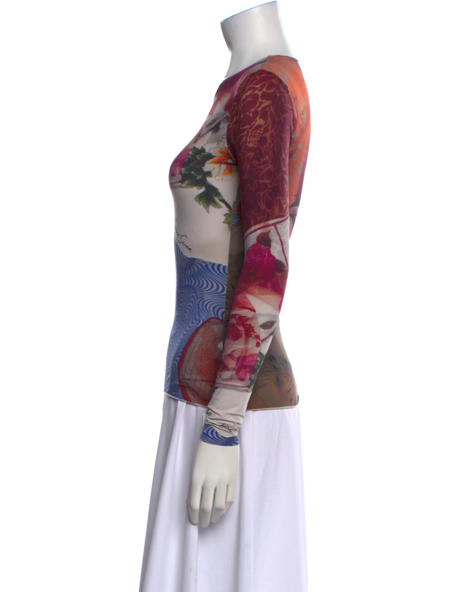 Marine Serre Printed Crew Neck Top