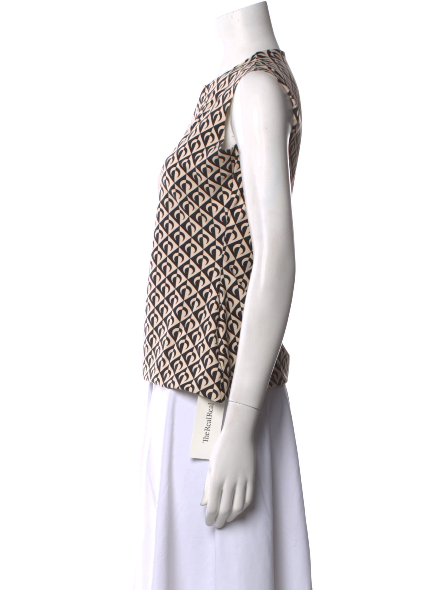 Marine Serre 2021 White Line Blouse