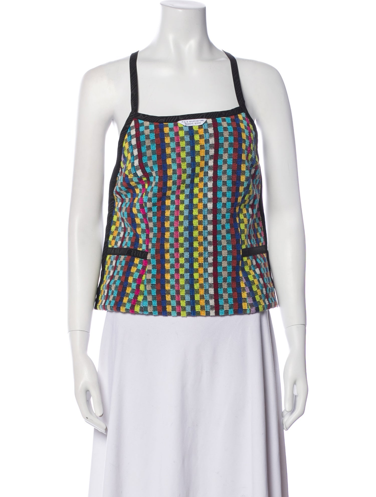 Marine Serre Printed Square Neckline Top