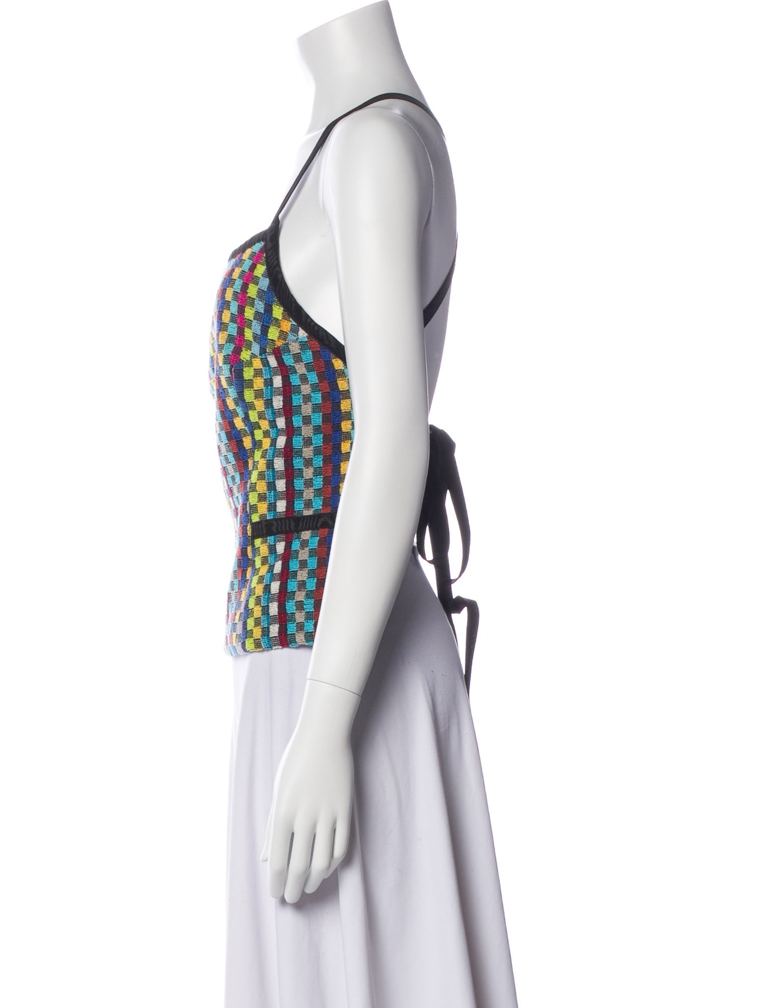 Marine Serre Printed Square Neckline Top