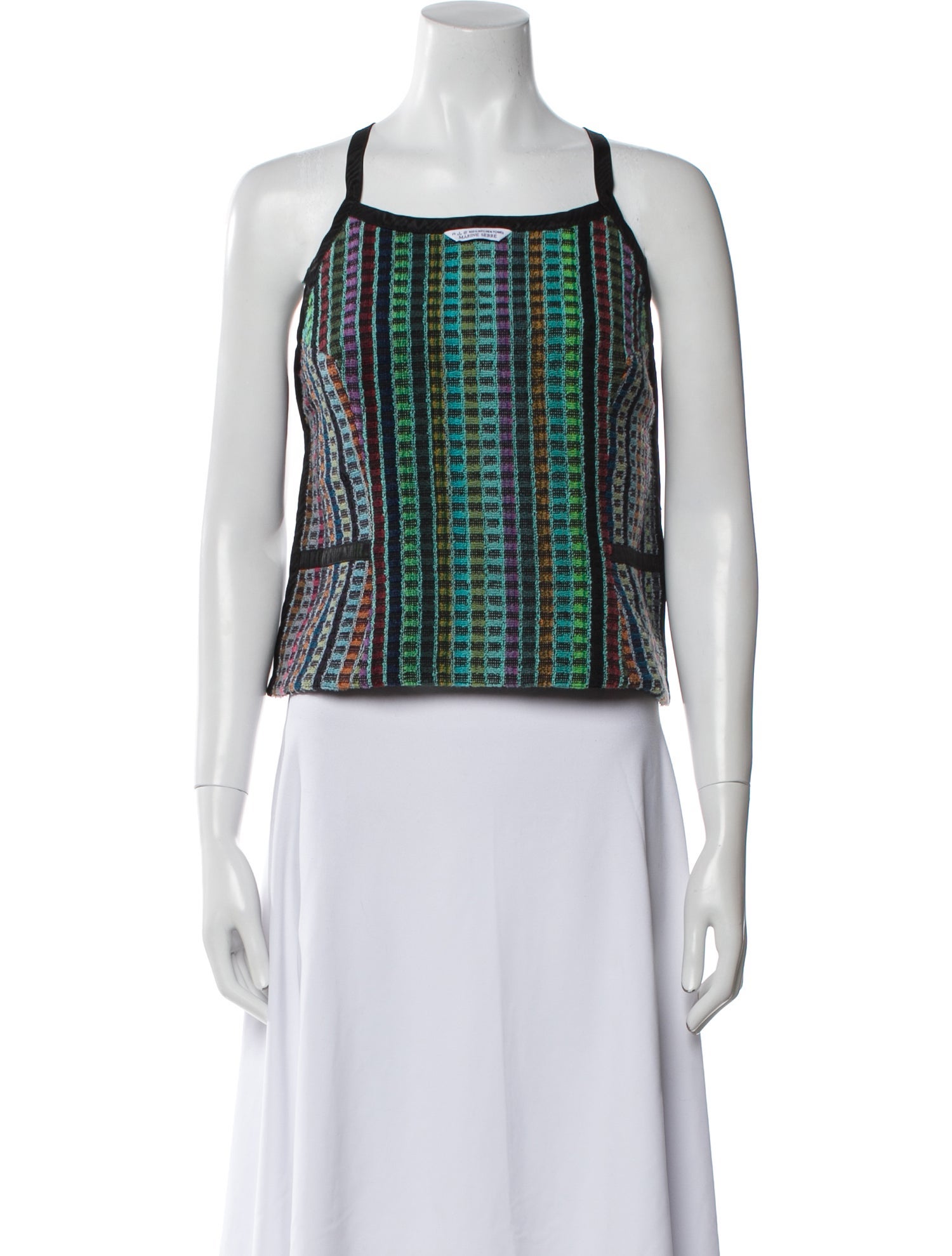 Marine Serre Terry Cloth Printed Crop Top