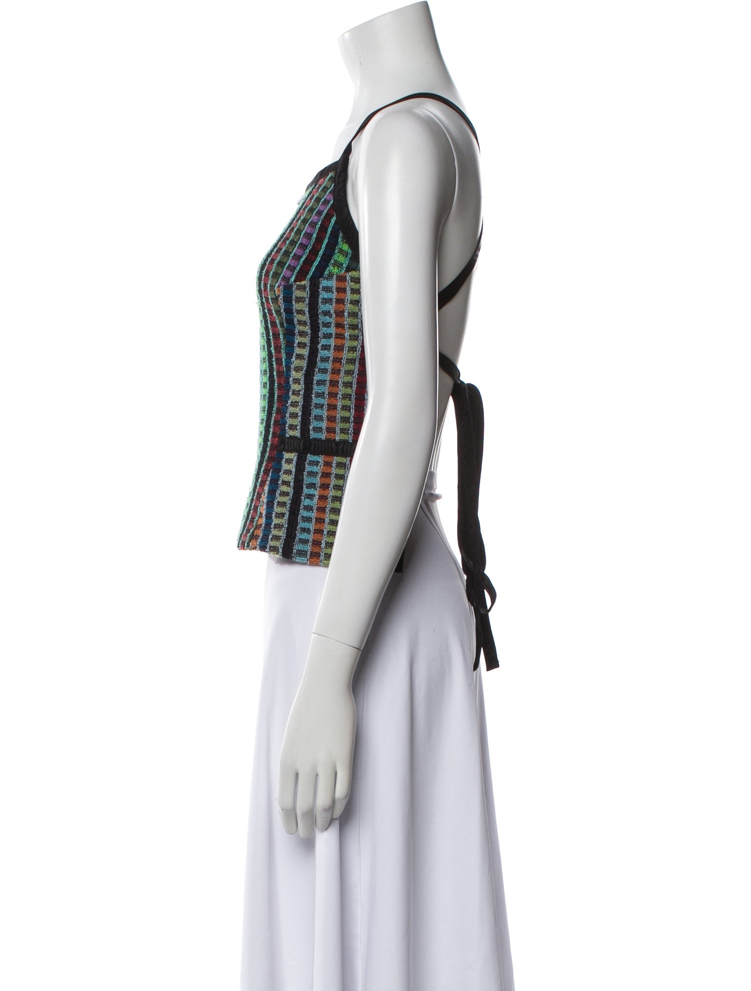 Marine Serre Terry Cloth Printed Crop Top