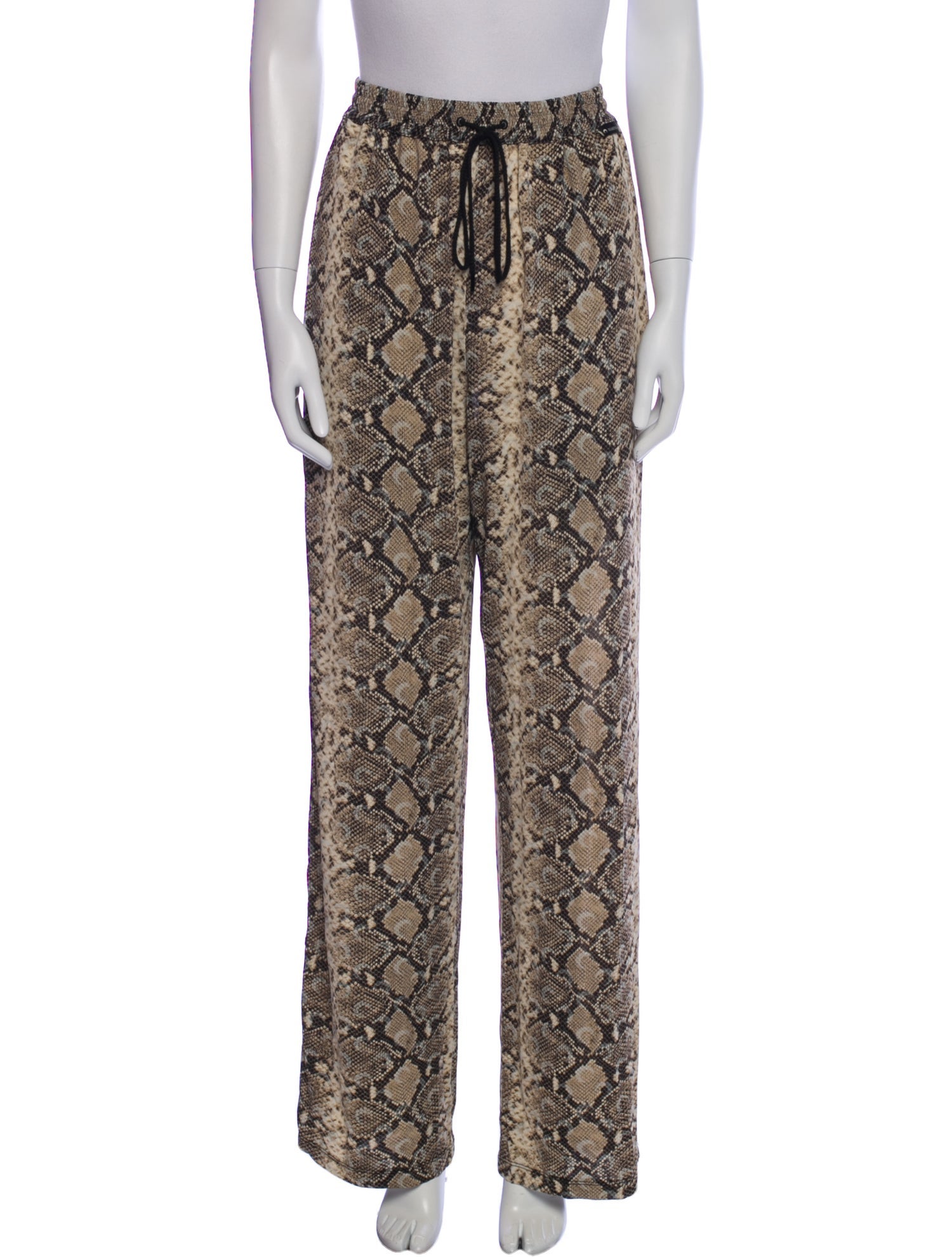 Marine Serre Animal Print Wide Leg Pants