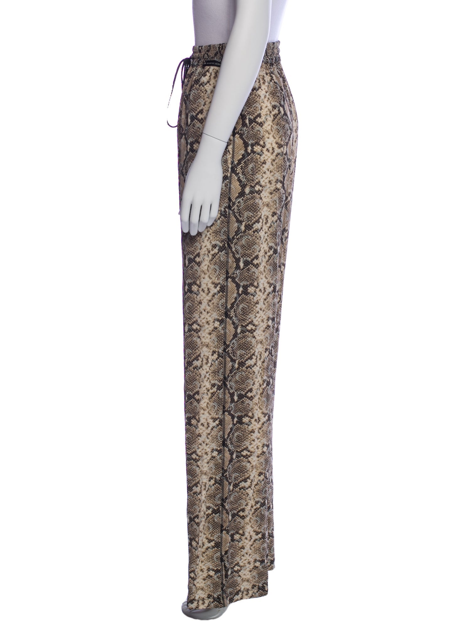 Marine Serre Animal Print Wide Leg Pants