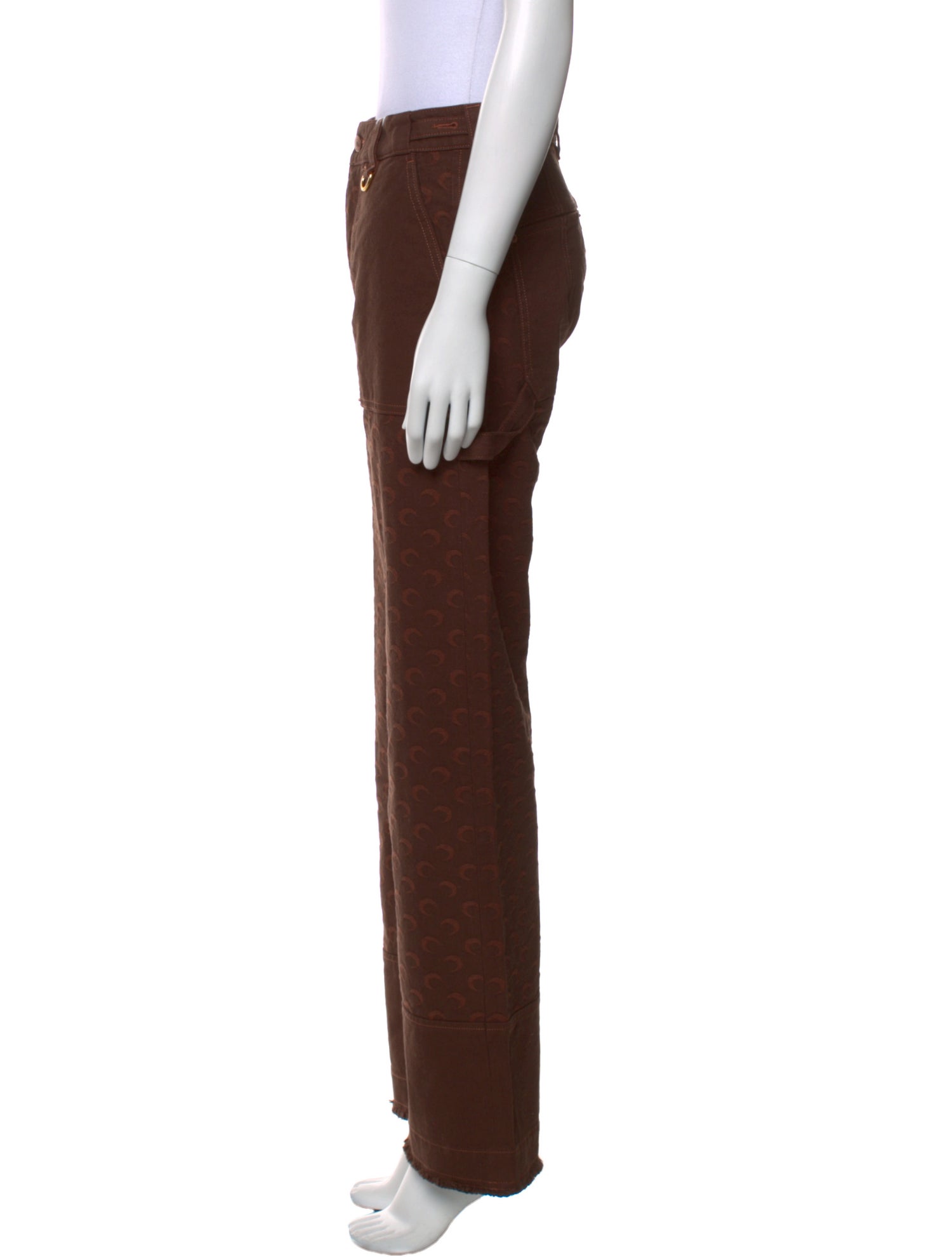 Marine Serre High-Rise Wide Leg Jeans w/ Tags