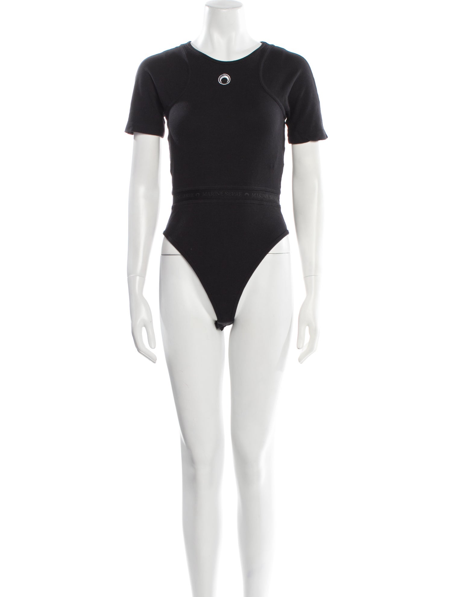 Marine Serre Crew Neck Short Sleeve Bodysuit