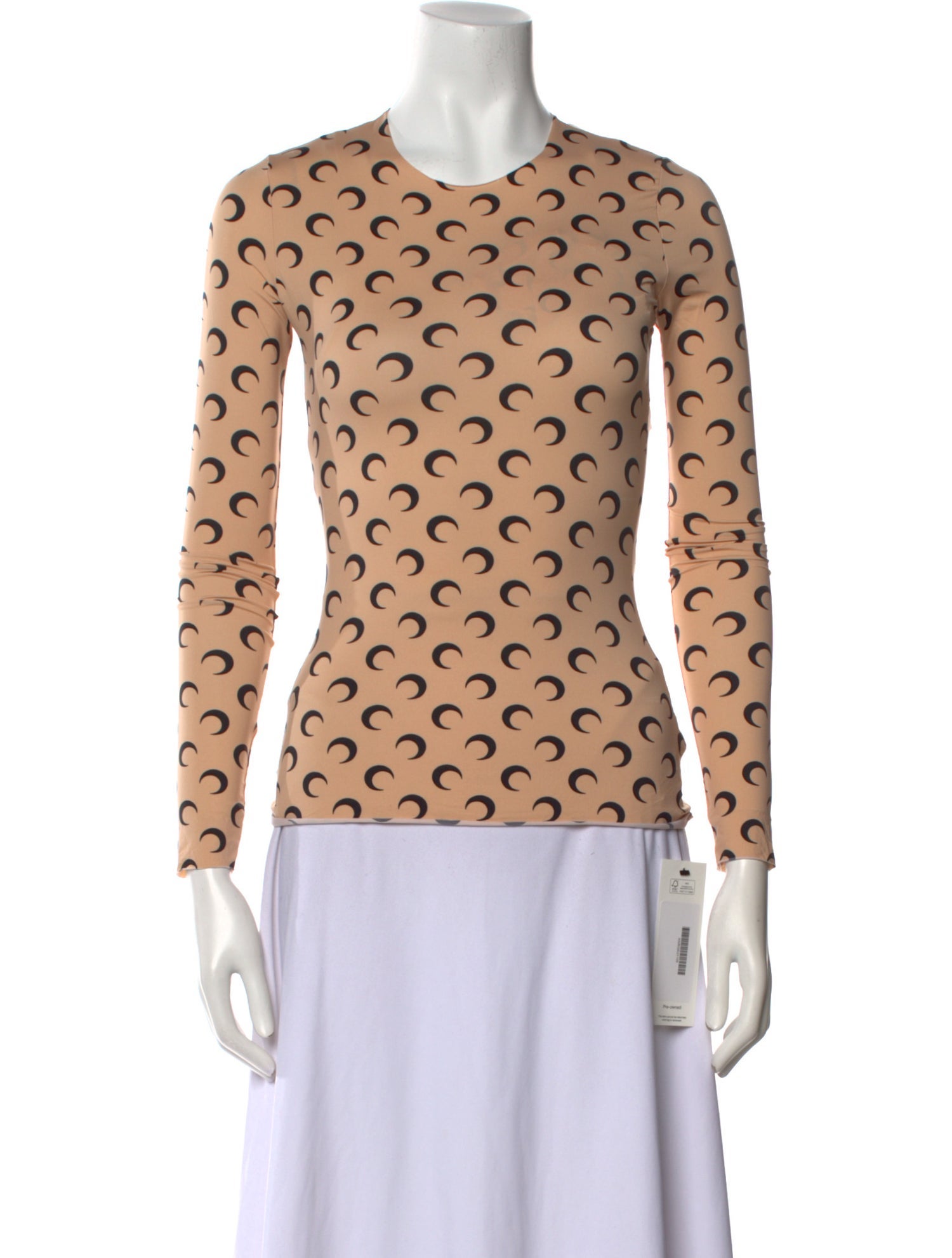 Marine Serre Printed Crew Neck Top