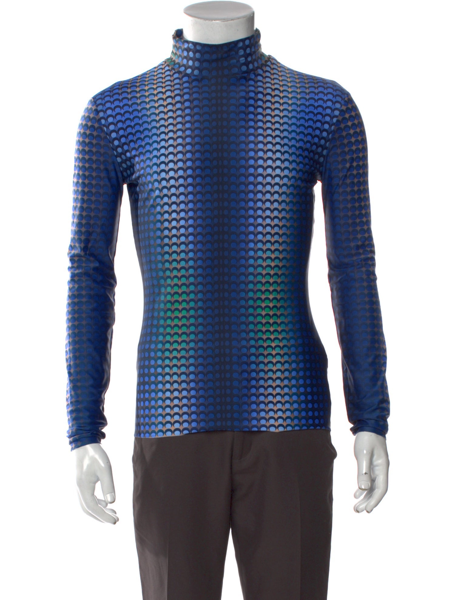 Marine Serre Printed Mock Neck Henley