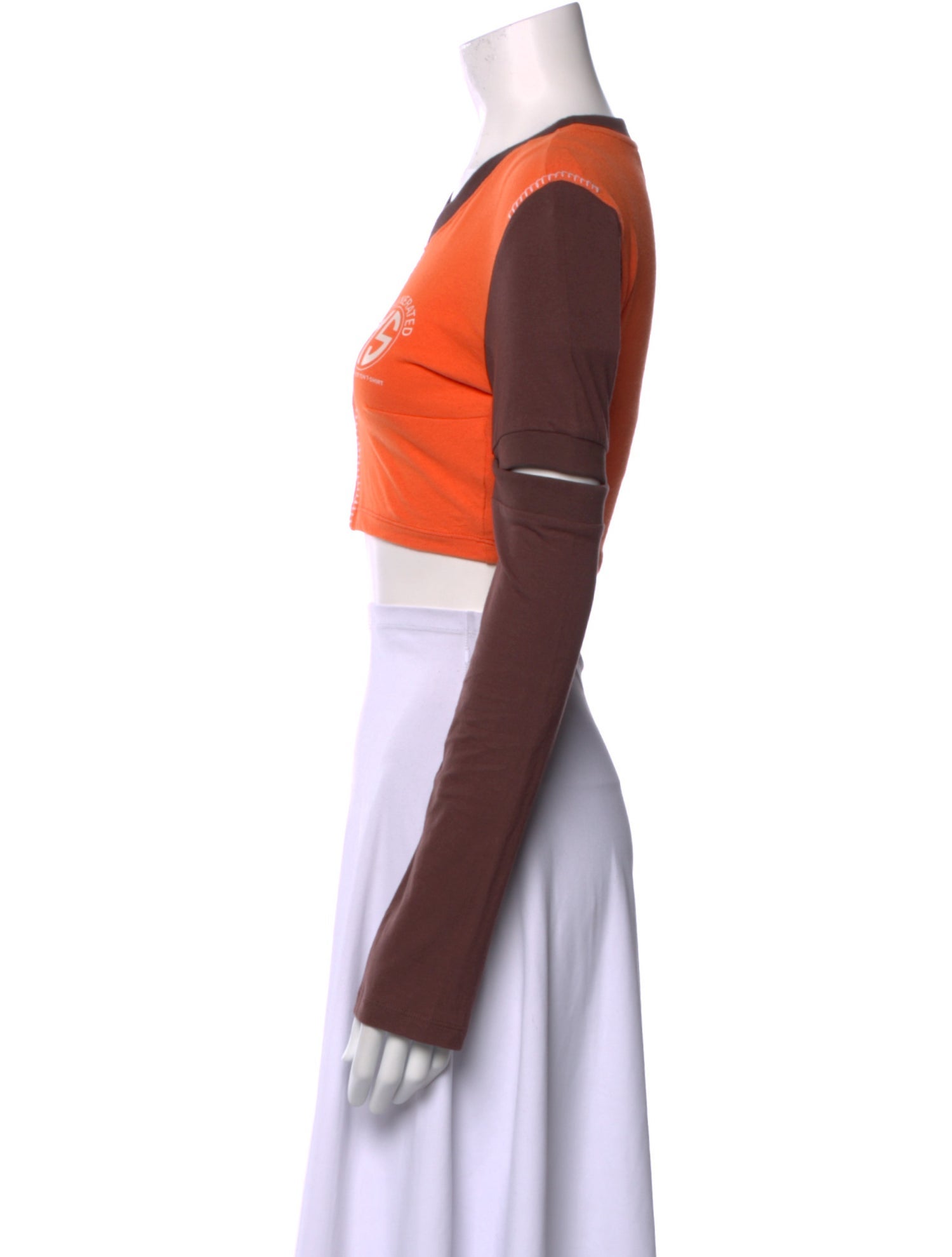 Marine Serre Regenerated Graphic Print Crop Top