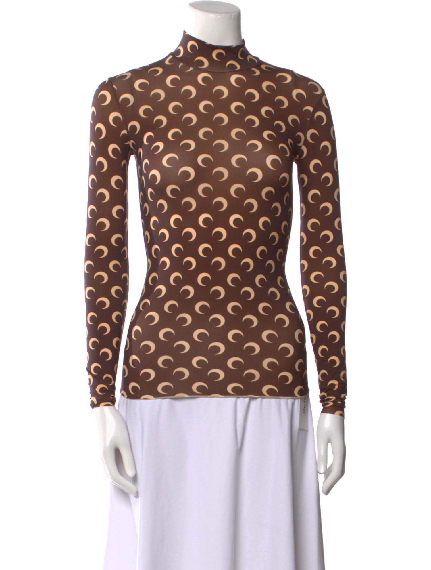 Marine Serre White Line Iconics Printed Top