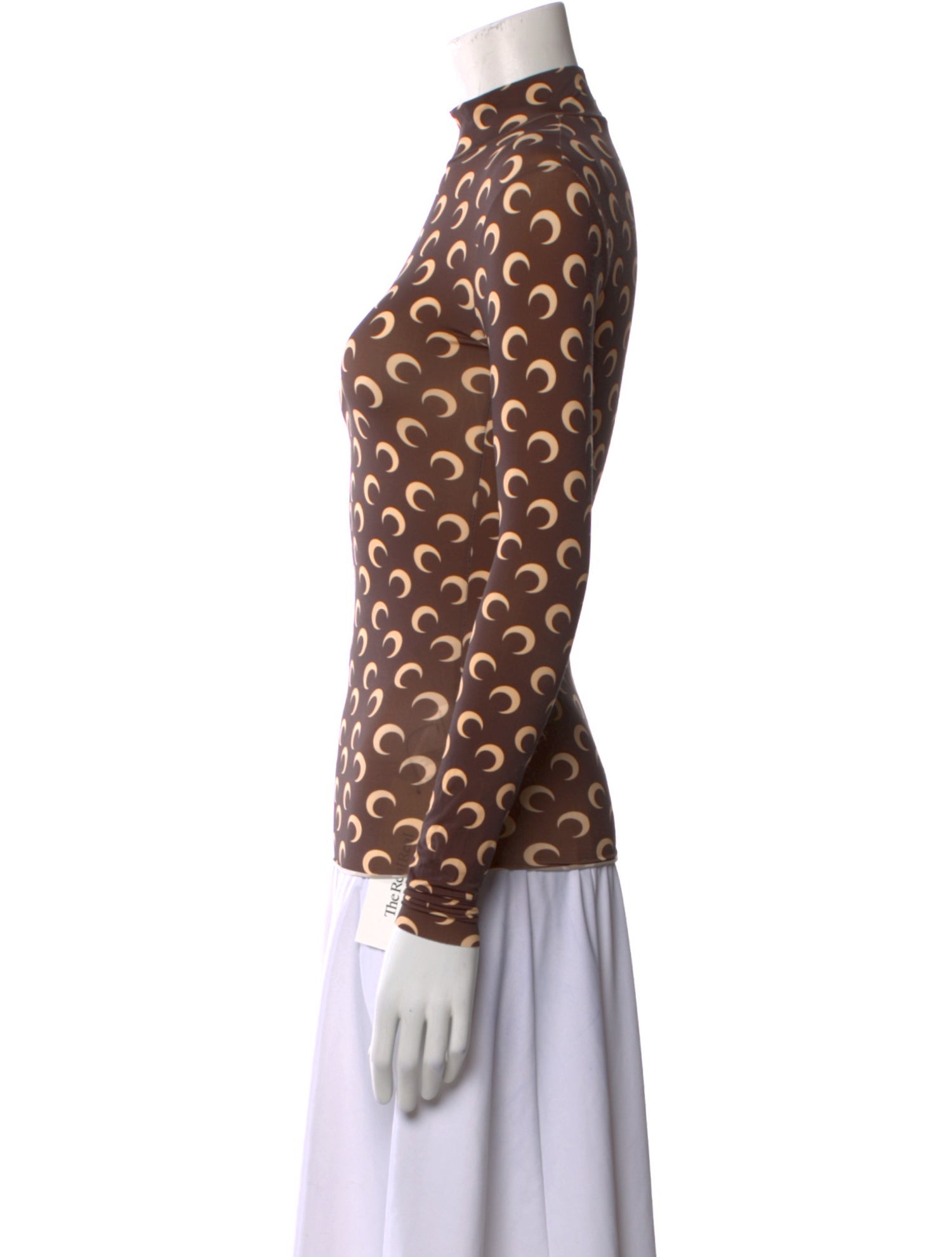 Marine Serre White Line Iconics Printed Top