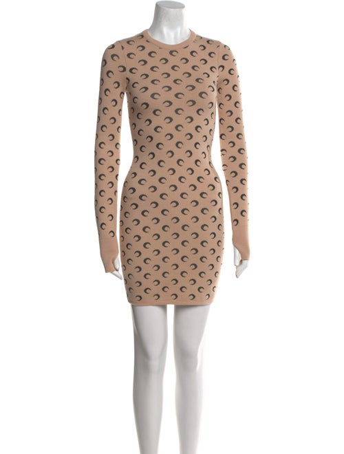 Marine Serre Merino Wool Mini Dress