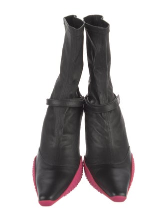 Marine Serre Leather Sock Boots