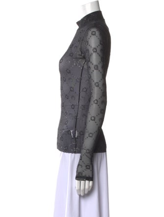 Marine Serre Printed Mock Neck Top