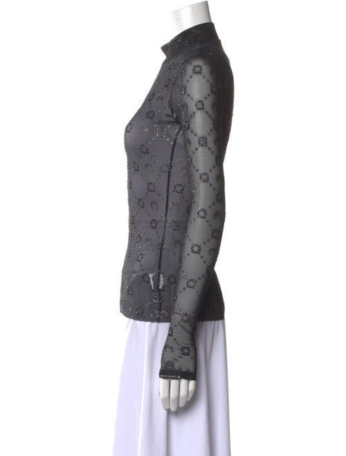 Marine Serre Printed Mock Neck Top