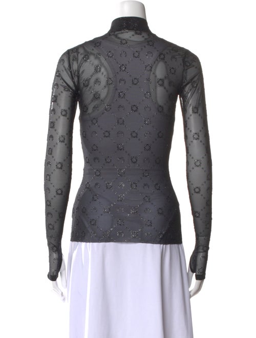 Marine Serre Printed Mock Neck Top