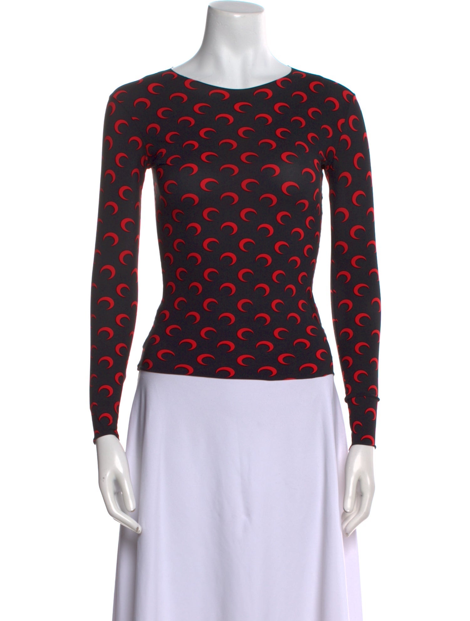 Marine Serre Printed Bateau Neckline Top