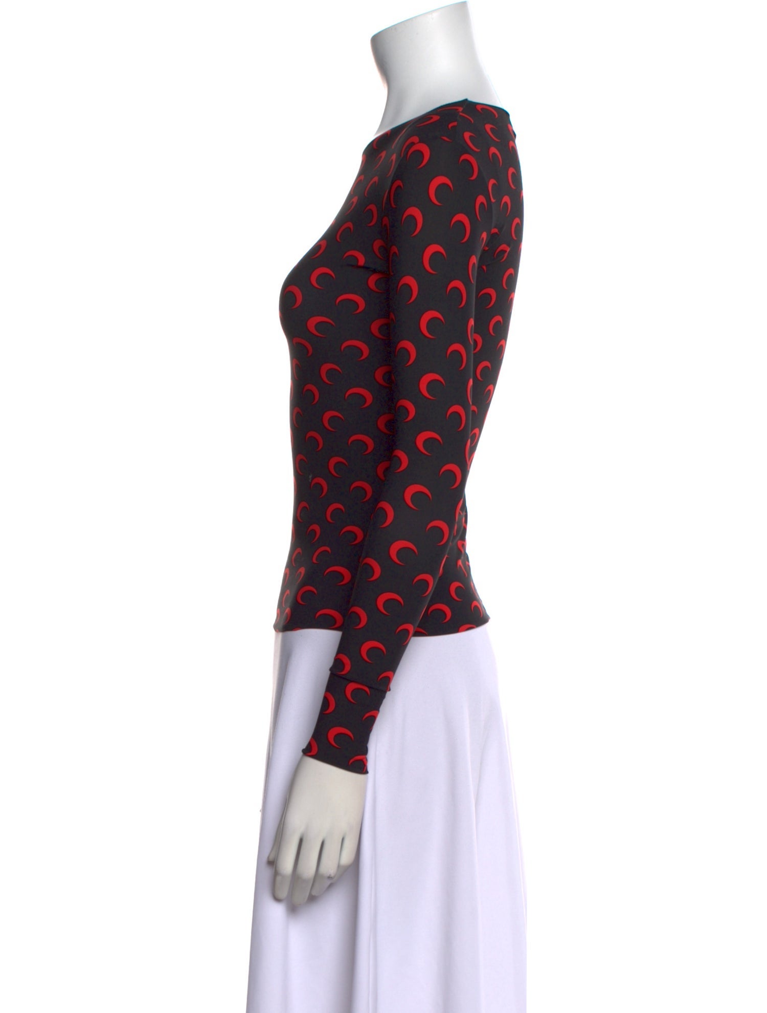 Marine Serre Printed Bateau Neckline Top