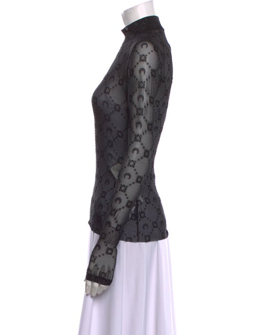 Marine Serre Printed Turtleneck Top