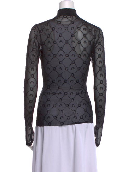 Marine Serre Printed Turtleneck Top