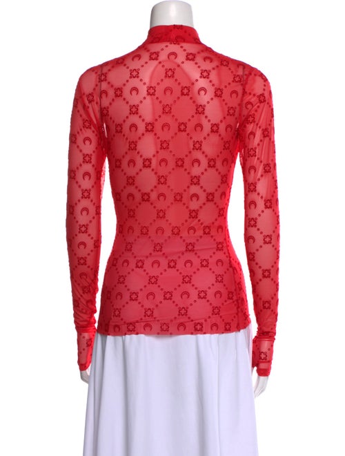 Marine Serre Printed Mock Neck Top