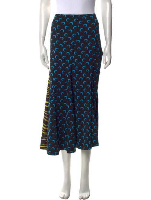 Marine Serre Printed Midi Length Skirt